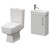Napoli Cube Gloss Grey Pearl 400mm Single Door Wall Mounted Vanity Unit and Toilet Suite with Align Basin Right Hand View thumbnail