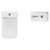 Napoli Cube Gloss Grey Pearl 400mm Single Door Wall Mounted Vanity Unit and Toilet Suite with Align Basin Top View thumbnail