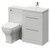Napoli 390 Gloss Grey Pearl 1100mm 2 Drawer Vanity Unit Toilet Suite with Glide Basin Right Hand View thumbnail