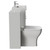 Napoli 390 Gloss Grey Pearl 1300mm Wall Mounted 2 Drawer Vanity Unit and Toilet Suite with Glide Basin Side View thumbnail
