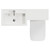 Napoli 390 Gloss Grey Pearl 1100mm 2 Door Vanity Unit Toilet Suite with Square Left Hand Lucia Basin Top View thumbnail