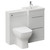Napoli 390 Gloss Grey Pearl 1000mm 2 Drawer Vanity Unit Toilet Suite with Glide Basin Left Hand View