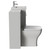 Napoli 390 Gloss Grey Pearl 1000mm 2 Drawer Vanity Unit Toilet Suite with Glide Basin Side View thumbnail