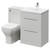 Napoli 460 Gloss Grey Pearl 1100mm 2 Drawer Vanity Unit Toilet Suite with Glide Basin Right Hand View thumbnail