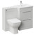 Napoli 460 Gloss Grey Pearl 1100mm 2 Drawer Vanity Unit Toilet Suite with Glide Basin Left Hand View thumbnail