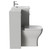 Napoli 460 Gloss Grey Pearl 1100mm 2 Drawer Vanity Unit Toilet Suite with Glide Basin Side View thumbnail