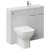 Napoli 250 Gloss Grey Pearl 1000mm 2 Door Vanity Unit Toilet Suite with Square Silvo Basin Left Hand View thumbnail