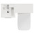 Napoli 390 Gloss Grey Pearl 900mm Single Door Vanity Unit Toilet Suite with Left Hand Square Lucia Basin Top View thumbnail