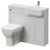 Napoli 250 Gloss Grey Pearl 1000mm 2 Door Vanity Unit Toilet Suite with Right Hand Round Rico Semi Recessed Basin Right Hand View thumbnail