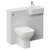 Napoli 250 Gloss Grey Pearl 1000mm 2 Door Vanity Unit Toilet Suite with Right Hand Round Rico Semi Recessed Basin Left Hand View thumbnail