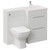 Napoli 460 Gloss Grey Pearl 1100mm 2 Drawer Vanity Unit Toilet Suite with Right Hand Square Lucia Basin Left Hand View thumbnail