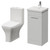 Napoli 390 Gloss Grey Pearl 400mm Single Door Vanity Unit and Kingston Toilet Suite with Glide Basin Right Hand View thumbnail