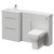 Napoli 390 Gloss Grey Pearl 1500mm 2 Drawer Vanity Unit Toilet Suite with Left Hand Square Lucia Basin Right Hand View thumbnail