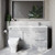 Napoli 390 Gloss Grey Pearl 1500mm 2 Drawer Vanity Unit Toilet Suite with Right Hand Square Lucia Basin Lifestyle Image thumbnail
