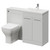 Napoli 390 Cento Gloss Grey Pearl 1200mm 2 Door Vanity Unit Toilet Suite with Glide Basin Right Hand View thumbnail
