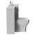 Napoli 390 Cento Gloss Grey Pearl 1400mm 2 Drawer Vanity Unit Toilet Suite with Glide Basin Side View