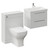 Napoli 390 Cento Gloss Grey Pearl 1200mm Wall Mounted 2 Drawer Vanity Unit and Toilet Suite with Glide Basin Left Hand View