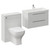 Napoli 390 Cento Gloss Grey Pearl 1400mm Wall Mounted 2 Drawer Vanity Unit and Toilet Suite with Glide Basin Left Hand View thumbnail