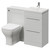 Napoli 390 Cento Gloss Grey Pearl 1100mm 2 Drawer Vanity Unit Toilet Suite with Glide Basin Right Hand View thumbnail