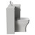 Napoli 460 Cento Gloss Grey Pearl 1200mm 2 Door Vanity Unit Toilet Suite with Glide Basin Side View thumbnail