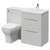 Napoli 460 Cento Gloss Grey Pearl 1200mm 2 Drawer Vanity Unit Toilet Suite with Glide Basin Right Hand View thumbnail