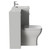 Napoli 460 Cento Gloss Grey Pearl 1200mm 2 Drawer Vanity Unit Toilet Suite with Glide Basin Side View thumbnail