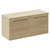 Napoli 390 Light Oak 1000mm Wall Mounted 2 Drawer Vanity Unit for Countertop Basins Left Hand View