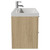 Napoli 390 Light Oak 800mm Wall Mounted 2 Drawer Vanity Unit with Rimini Basin Side View