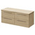 Napoli 460 Light Oak 1200mm Wall Mounted 4 Drawer Vanity Unit for Countertop Basins Right Hand View thumbnail