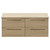 Napoli 460 Light Oak 1200mm Wall Mounted 4 Drawer Vanity Unit for Countertop Basins Front View thumbnail