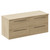 Napoli 460 Light Oak 1200mm Wall Mounted 4 Drawer Vanity Unit for Countertop Basins Left Hand View