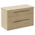Napoli 390 Light Oak 800mm Wall Mounted 2 Drawer Vanity Unit for Countertop Basins Left Hand View