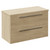 Napoli 390 Light Oak 800mm Wall Mounted 2 Drawer Vanity Unit for Countertop Basins Left Hand View thumbnail