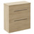 Napoli 390 Light Oak 800mm 2 Drawer Vanity Unit for Countertop Basins Left Hand View