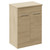 Napoli 390 Light Oak 600mm 2 Door Vanity Unit for Countertop Basins Left Hand View thumbnail