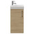Napoli Cube Light Oak 400mm Single Door Vanity Unit with Align Basin Front View thumbnail