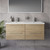 Napoli 390 Light Oak 1200mm Wall Mounted 4 Drawer Vanity Unit with Double Glide Basins Lifestyle Image thumbnail