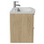 Napoli 390 Light Oak 800mm Wall Mounted 2 Drawer Vanity Unit with Arc Basin Side View thumbnail