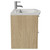 Napoli 390 Light Oak 600mm Wall Mounted 2 Drawer Vanity Unit with Arc Basin Side View thumbnail