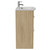 Napoli 390 Light Oak 600mm 2 Drawer Vanity Unit with Arc Basin Side View