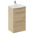 Napoli 390 Light Oak 500mm 2 Drawer Vanity Unit with Arc Basin Left Hand View thumbnail