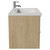 Napoli 460 Light Oak 800mm Wall Mounted 2 Drawer Vanity Unit with Glide Basin Side View
