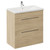 Napoli 460 Light Oak 800mm 2 Drawer Vanity Unit with Glide Basin Left Hand View
