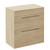 Napoli 460 Light Oak 800mm 2 Drawer Vanity Unit for Countertop Basins Left Hand View
