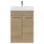Napoli 460 Light Oak 600mm 2 Door Vanity Unit with Glide Basin Front View