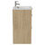 Napoli 460 Light Oak 600mm 2 Drawer Vanity Unit with Glide Basin Side View