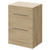 Napoli 460 Light Oak 600mm 2 Drawer Vanity Unit for Countertop Basins Right Hand View thumbnail