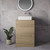 Napoli 460 Light Oak 600mm 2 Drawer Vanity Unit for Countertop Basins Lifestyle Image thumbnail