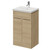 Napoli 390 Light Oak 500mm 2 Door Vanity Unit with Glide Basin Right Hand View