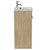 Napoli 390 Light Oak 500mm 2 Door Vanity Unit with Glide Basin Side View